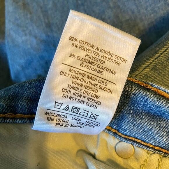 Hudson Womens Blue Stretch Denim Barbara Straight Crop Distressed Jeans Size 29 - Picture 8 of 8